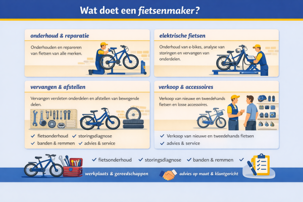 Alles over het beroep fietsenmaker Wat doet een fietsenmaker